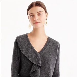 J.Crew Ruffle Sweater in Everyday Cashmere